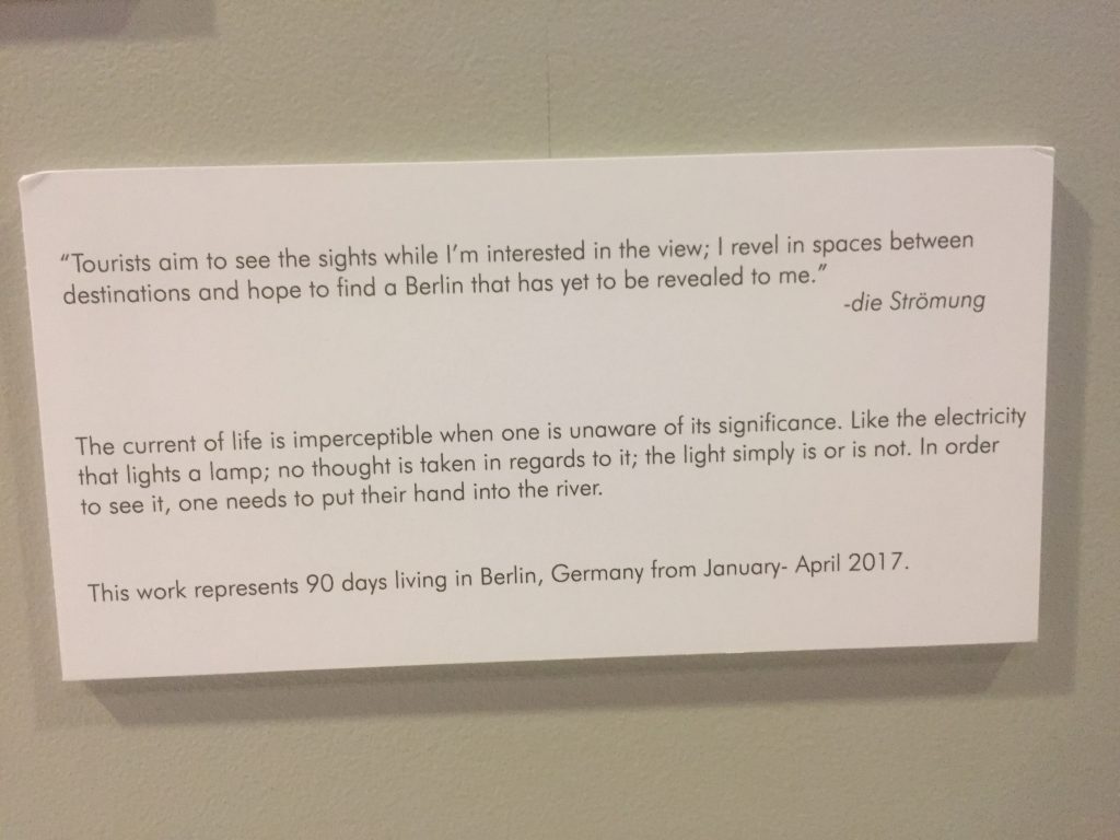 Title Plate and Artist's Statement